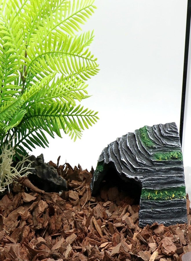 relaqcc Small Turtle Basking Platform Climbing Ramp Shale Scape Step Ledge, Reptile Cave Hideout Aquarium Tank Accessories Decorations, Great for Reptiles, Amphibians, Leopard Gecko, Frogs - Image 4